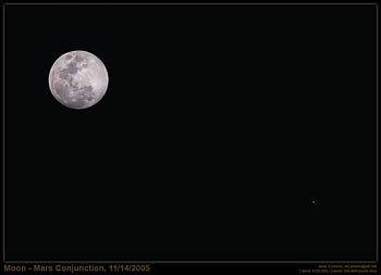 Moon-Mars Conjunction, November 14, 2005
